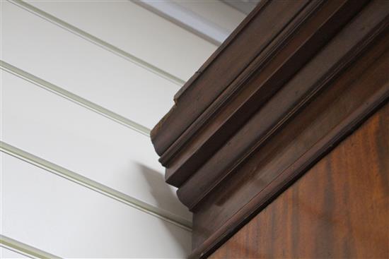 A Victorian mahogany breakfront wardrobe, W.288cm D.65cm H.230cm